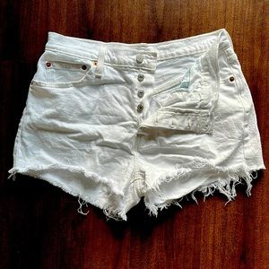 Levi’s 501 White Vintage Denim Shorts